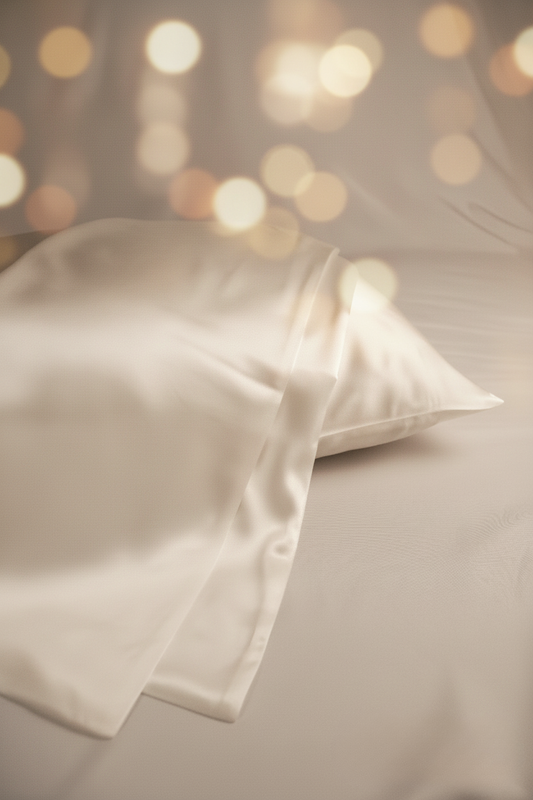 Pearl White Vietnamese Silk Pillowcases (Set of 2) - 25 Momme
