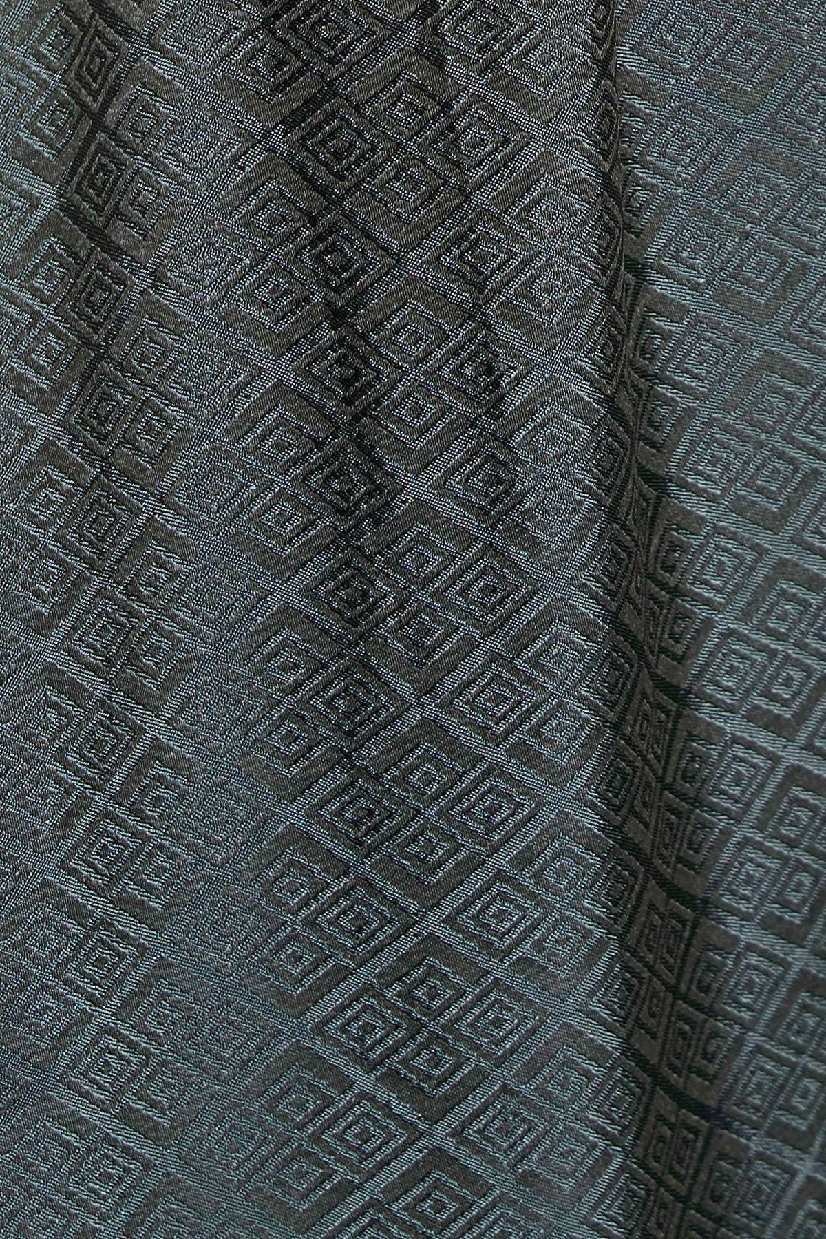 Close-up of Khaki Diamond silk jacquard showing the tonal woven concentric diamond pattern