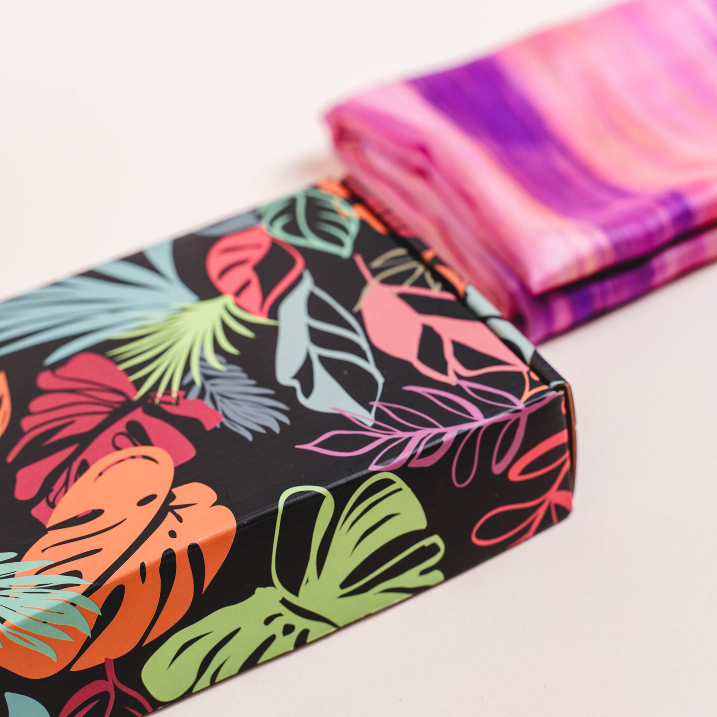 Hand-Dyed Pink & Violet Mulberry Silk Scarf – Naturally Dyed Habotai Silk, Lightweight & Luxurious Gift