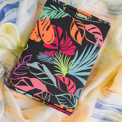 Stripe White Blue Silk Habotai Scarf