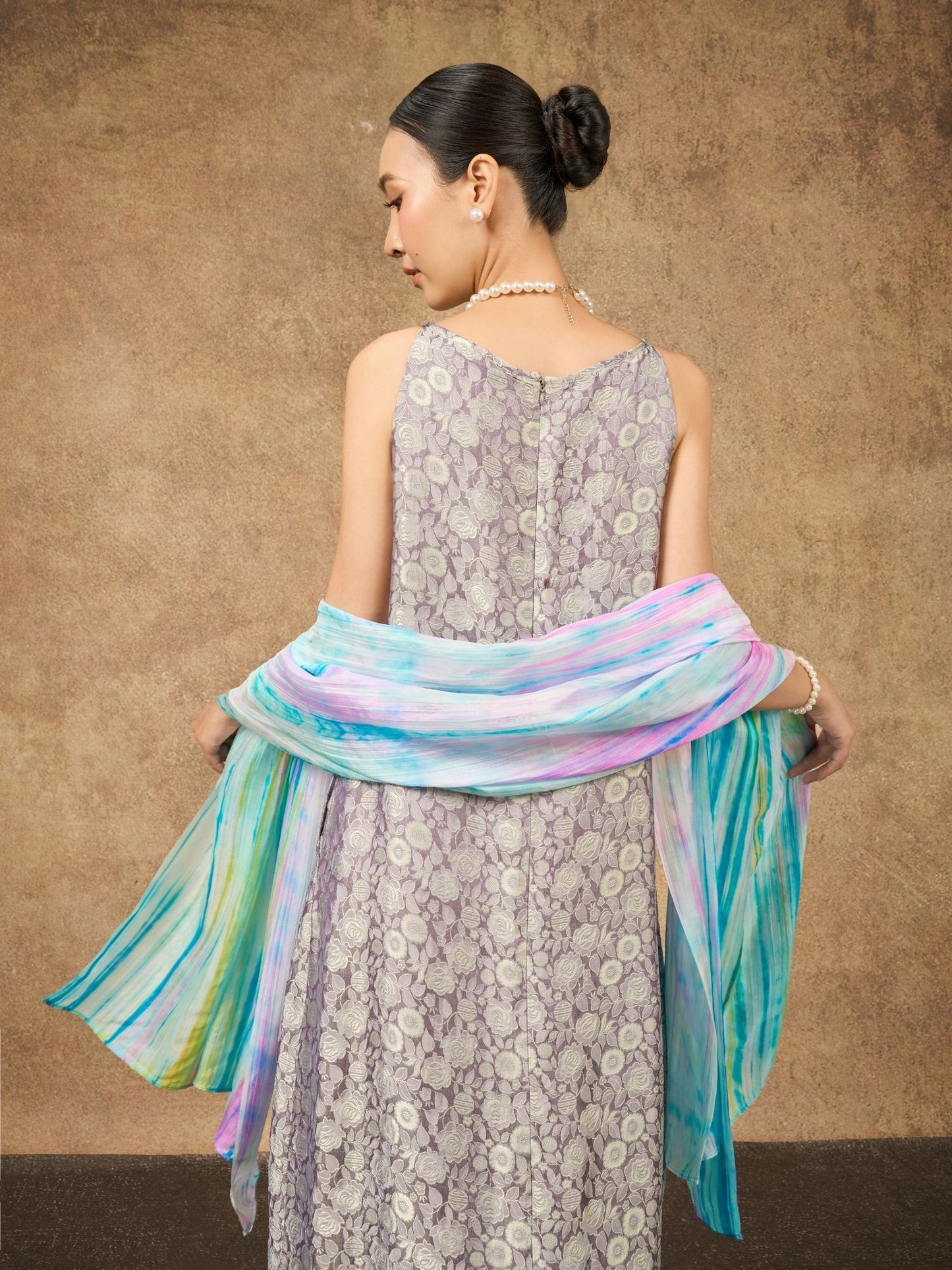 Pastel Rainbow Silk Scarf – Hand-Dyed Mulberry Silk, Beach Wrap & Gift for Her