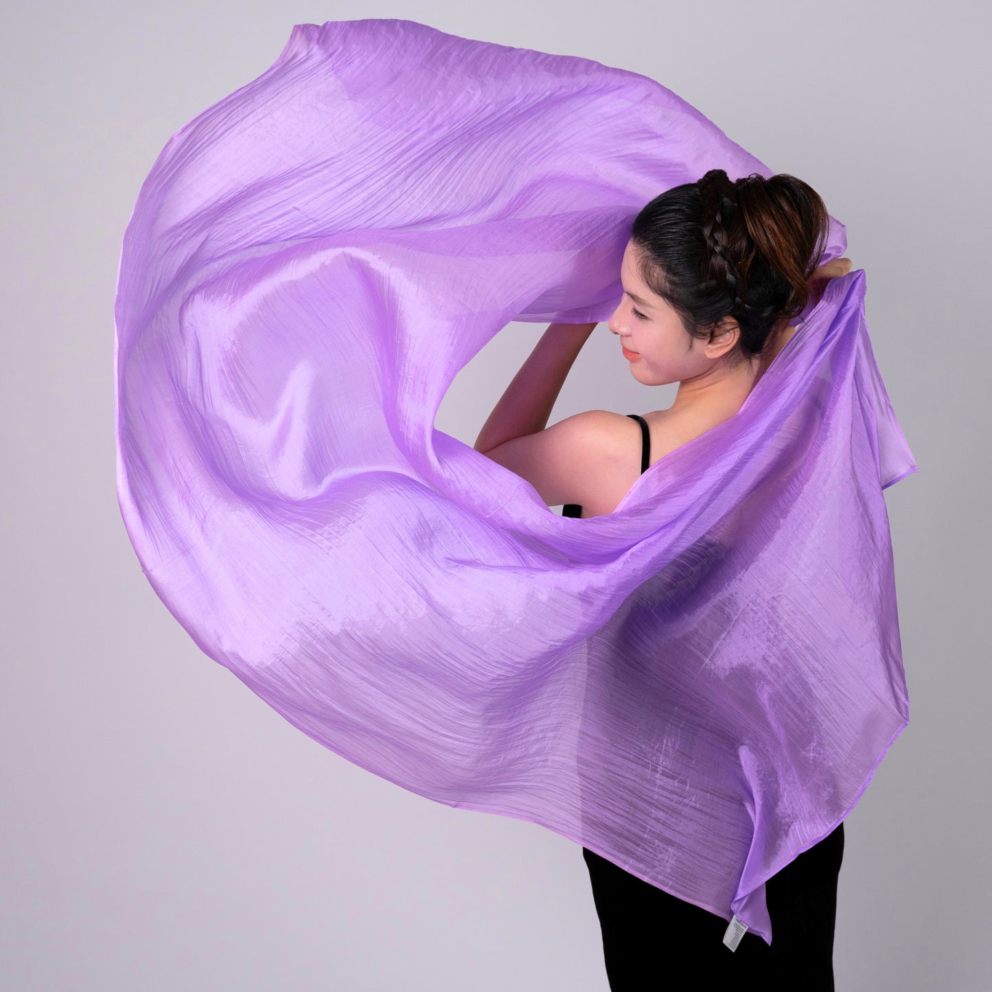 Lilac Mulberry Silk Scarf – Luxury Hand-Dyed Shawl | Sheer Lightweight Wrap | Elegant Gift for Her