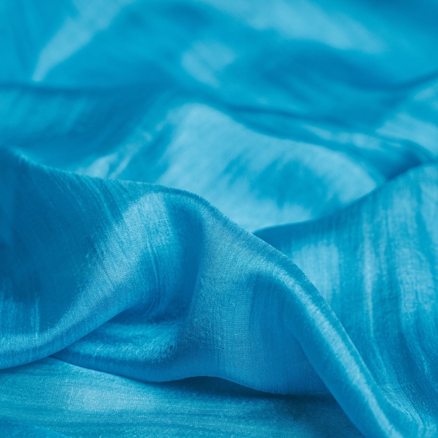 Turquoise Blue Mulberry Silk Scarf – Handmade Lightweight Shawl