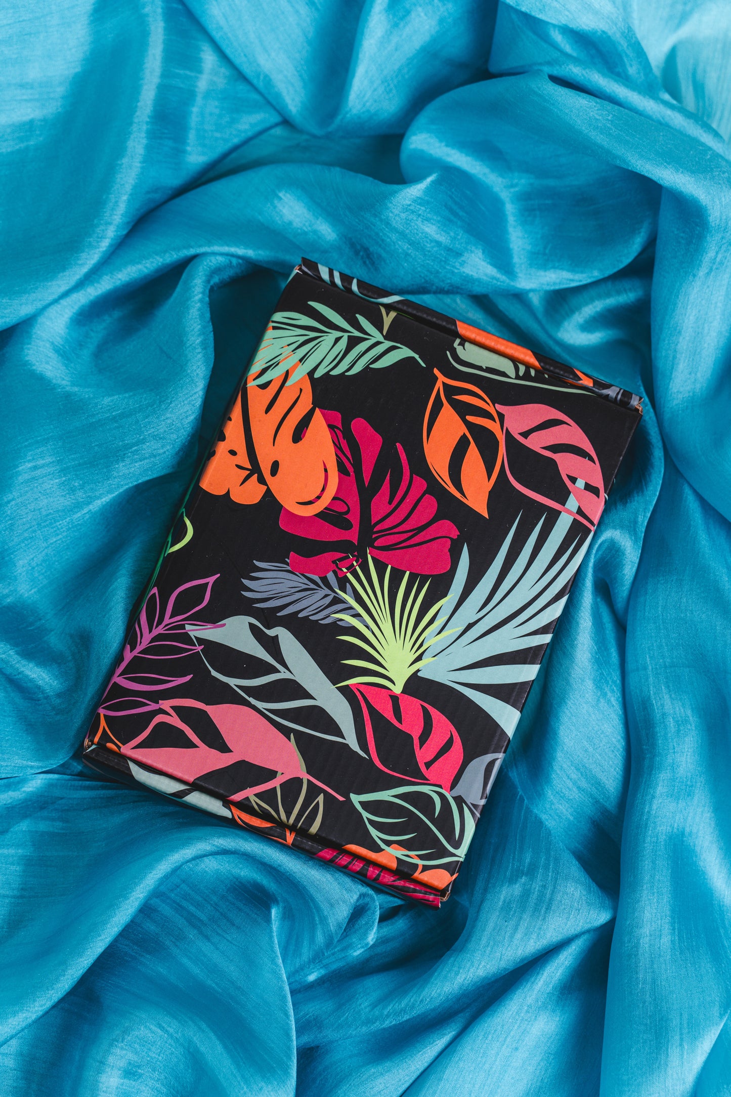 Turquoise Blue Mulberry Silk Scarf – Handmade Lightweight Shawl