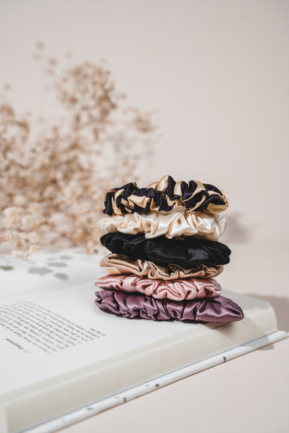 Large Silk Satin Scrunchie Pink