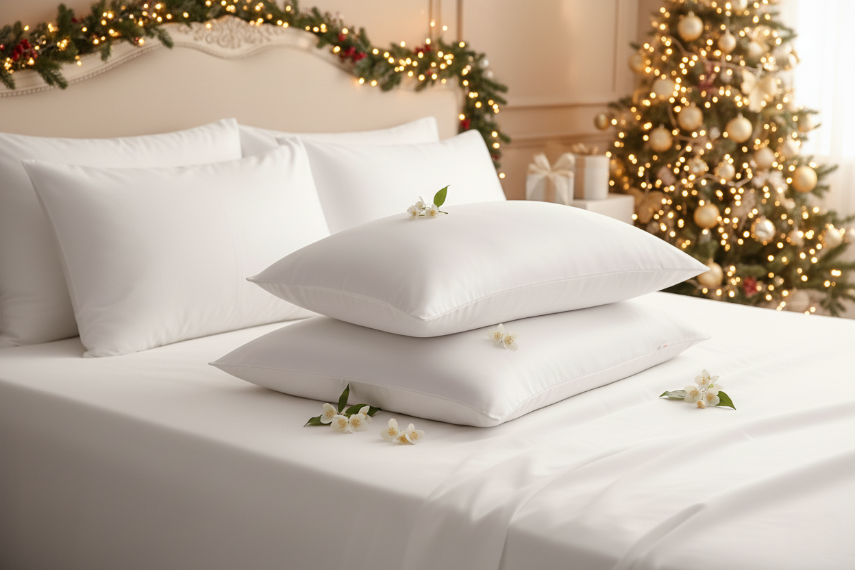 Pearl white silk pillowcase, gentle on hair and skin